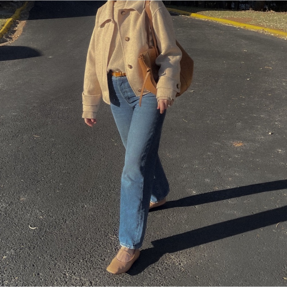 Madewell low slung straight jeans in Olvera Wash